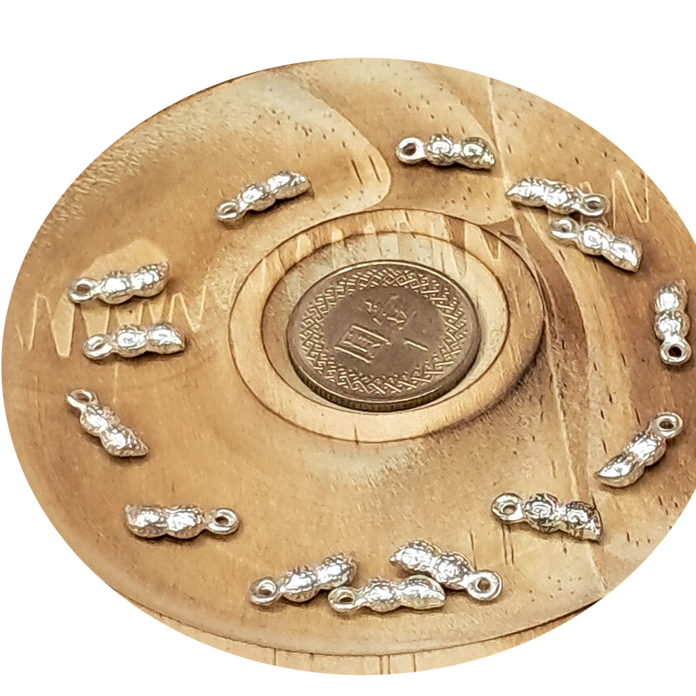 花生 藏銀 精雕約1.2 公分 3個【十方】115485