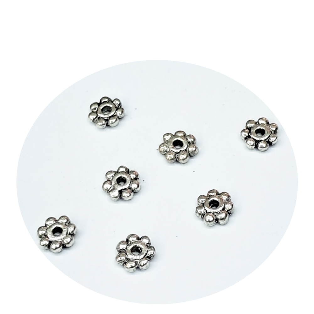 花片 藏銀隔珠5mm  5個【十方】118943