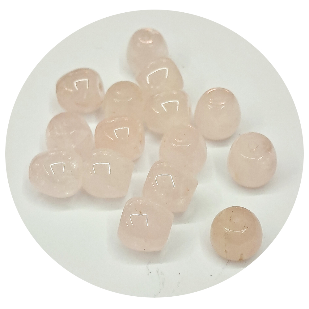 蘋果 粉晶珠0.8公分 2個【十方】122633