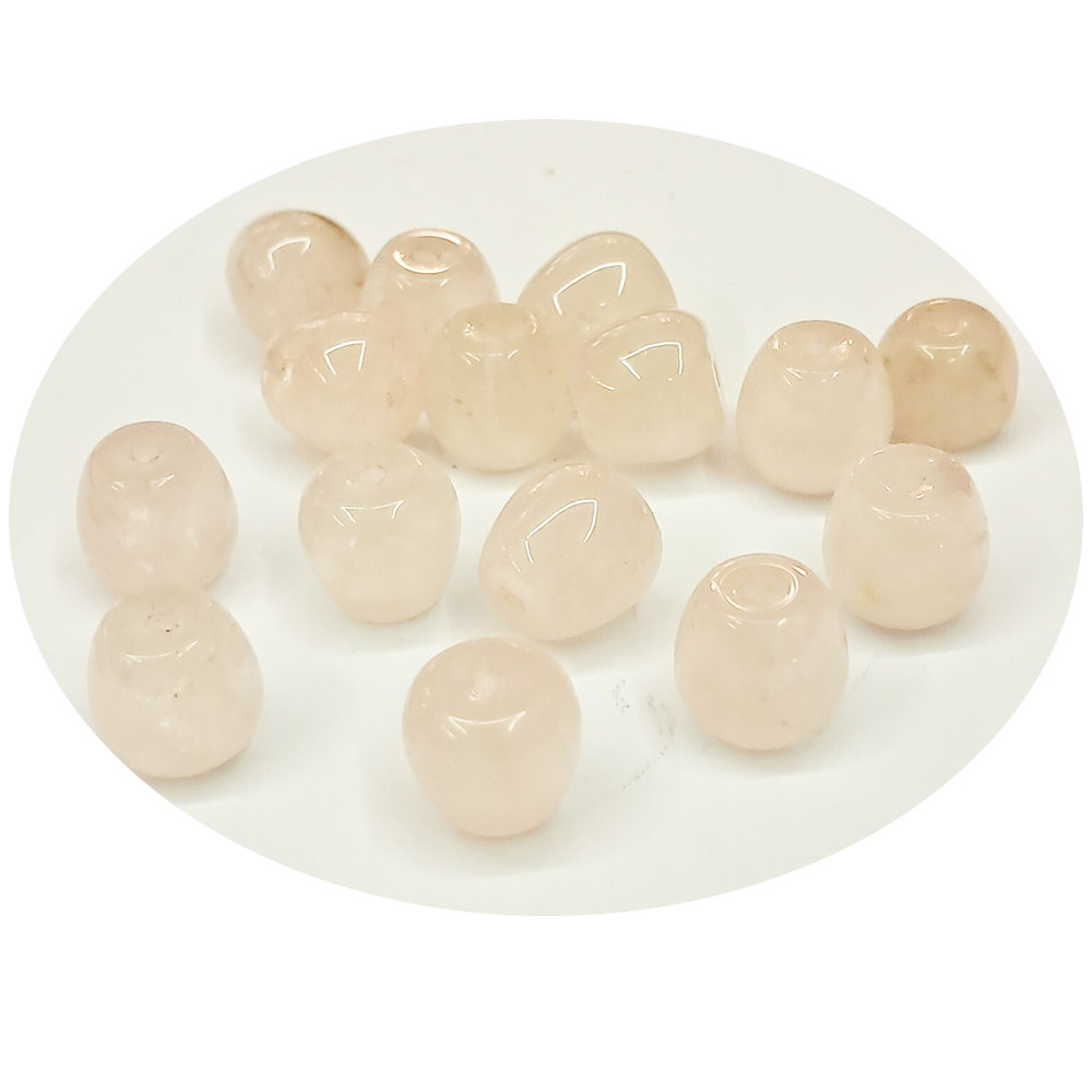 蘋果 粉晶珠0.8公分 2個【十方】122633