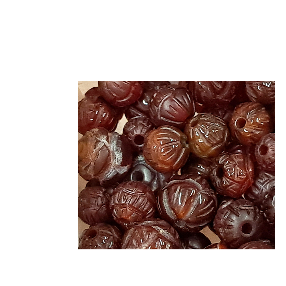 蓮花雕球{紅玉髓} 10mm精雕  1個【十方】131659