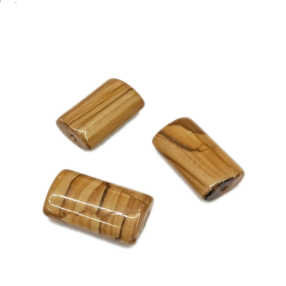 木化石扁珠1*0.5*1.7公分 1個【十方】141652