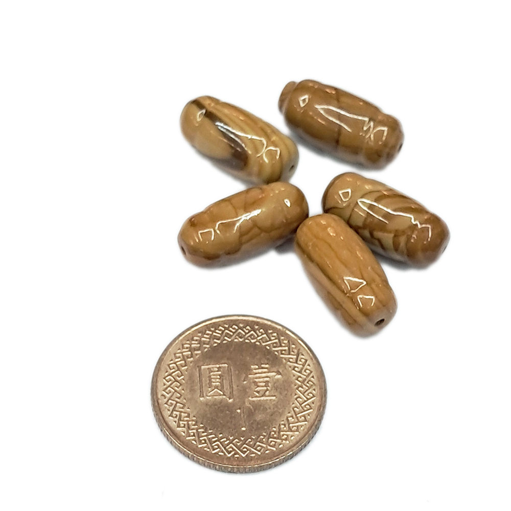 木化石 圓柱珠0.8*1.6公分 1個【十方】141689