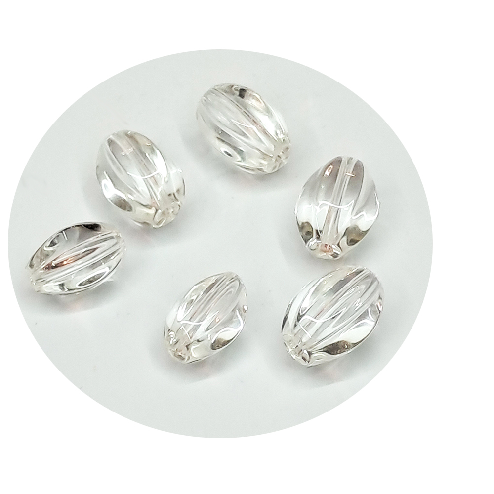 水晶 鼓型珠 0.9公分 2個【十方】141696