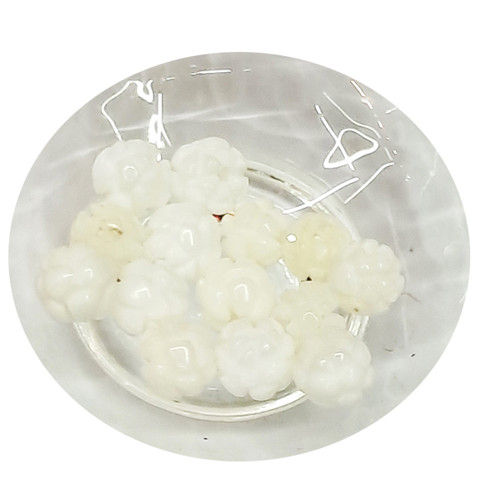 蓮花 硨磲雕刻6mm  2個 【十方】141721