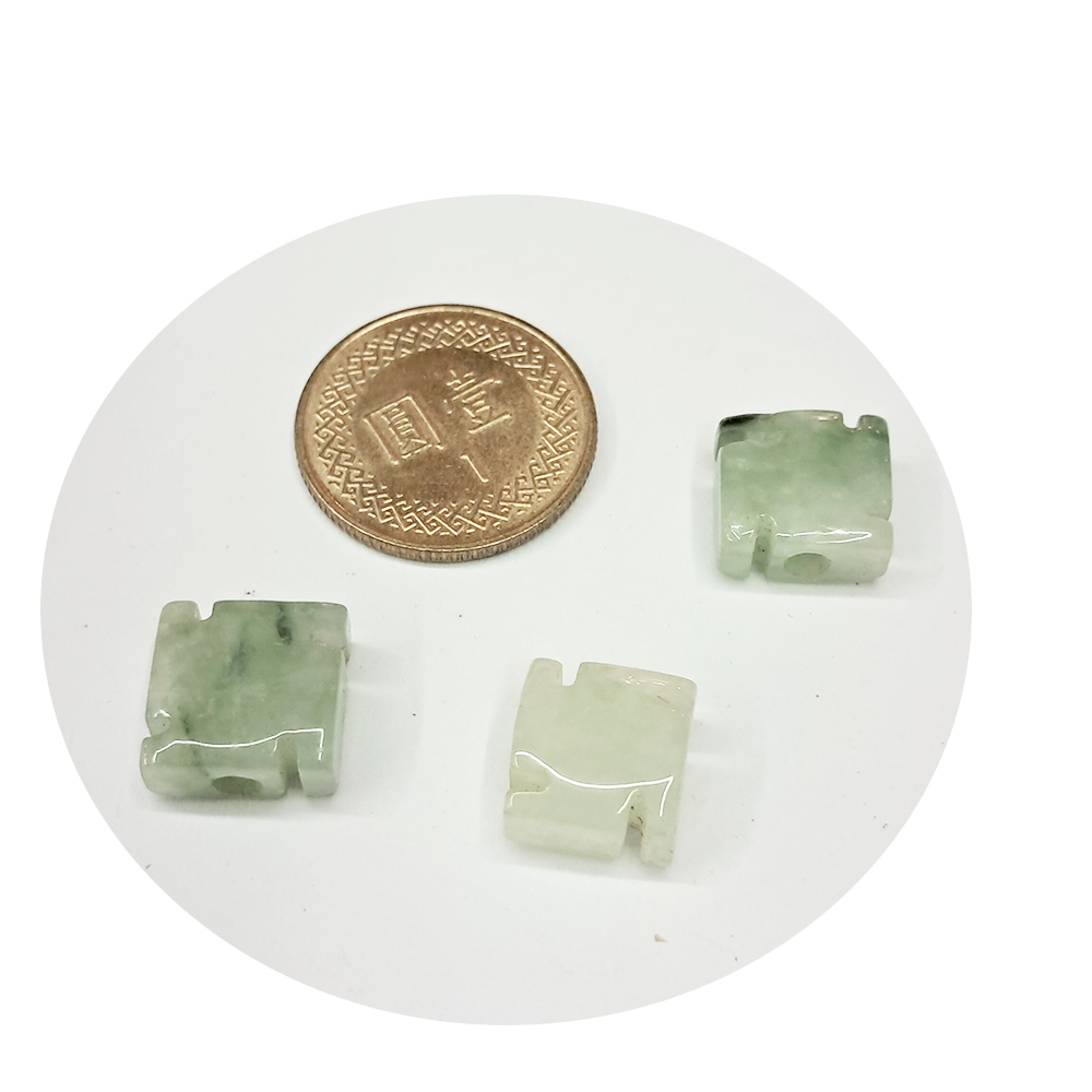 卍 緬甸玉1.0公分玉配件1個【十方】141724