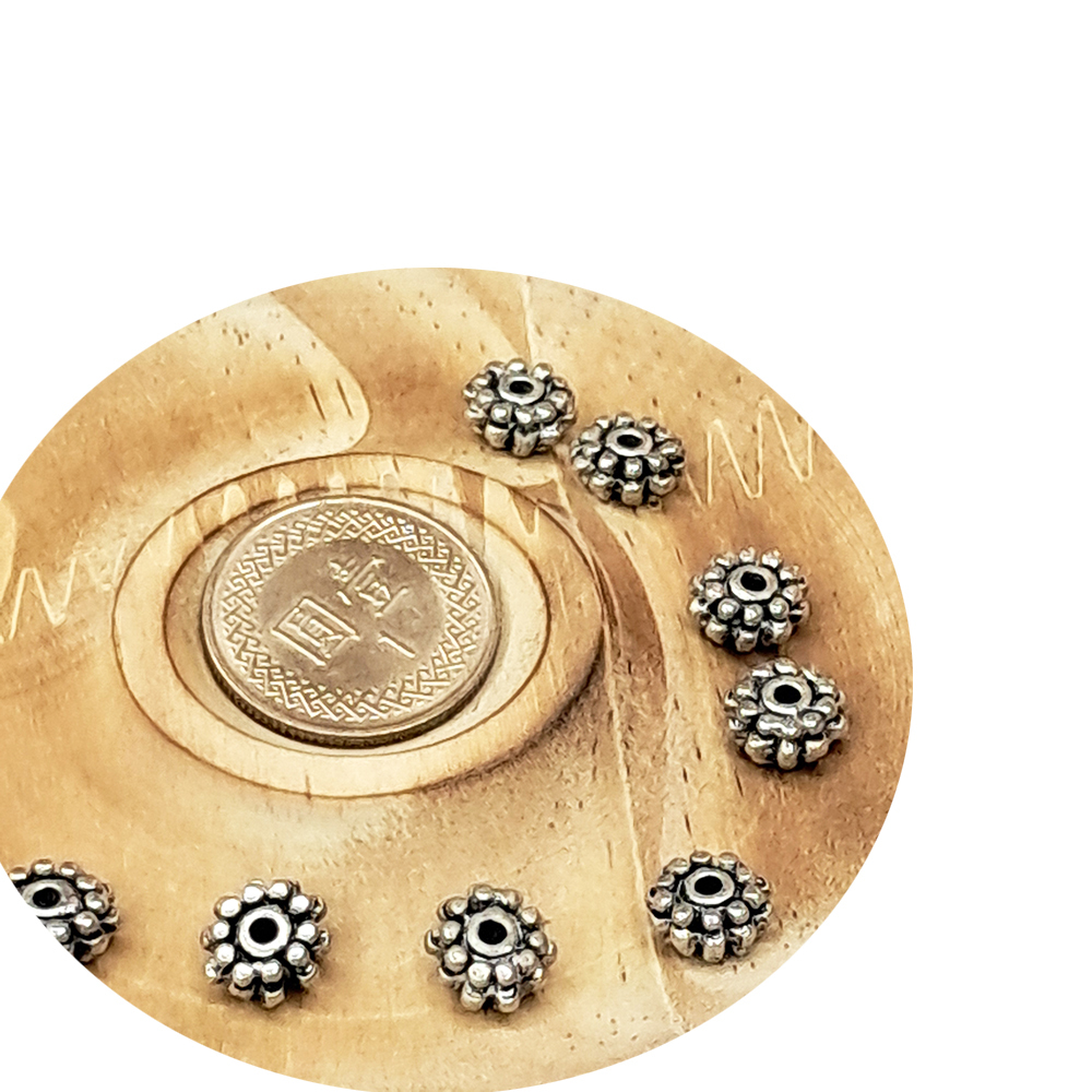 花片 藏銀 約0.8 公分 3個【十方】141726