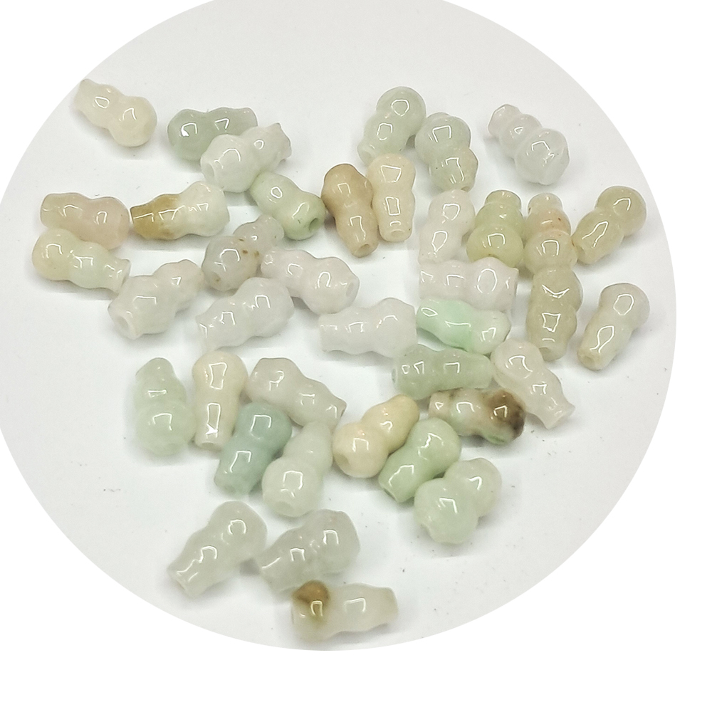 玉葫蘆 玉配件0.9 公分2個【十方】143995