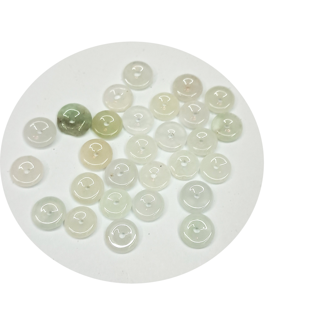 平安扣 玉配件0.8公分 2個【十方】143997