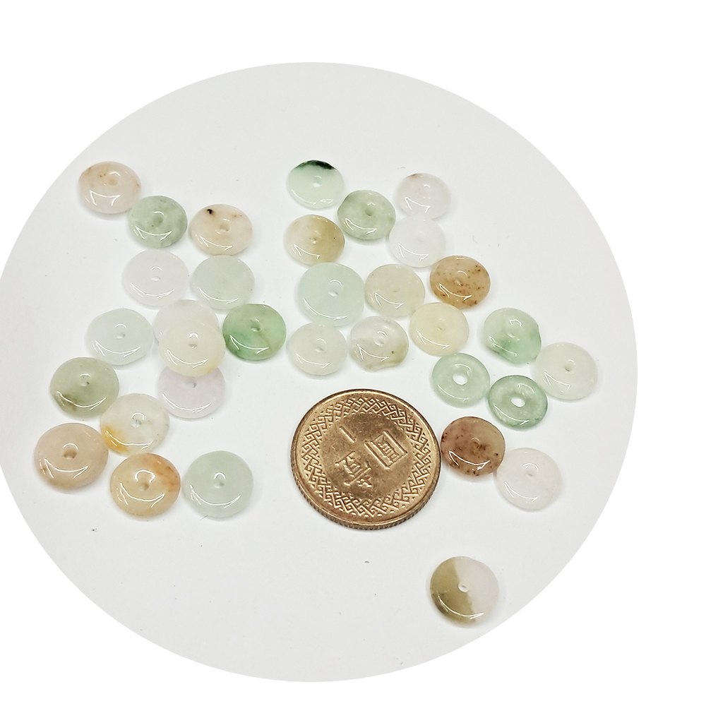 平安扣 玉配件0.7公分2個【十方】143999