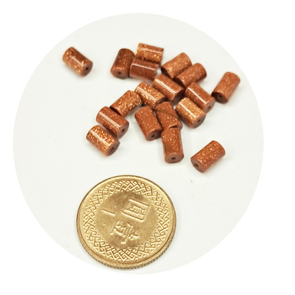 金砂圓柱珠 0.4*0.7公分 3個【十方】144107