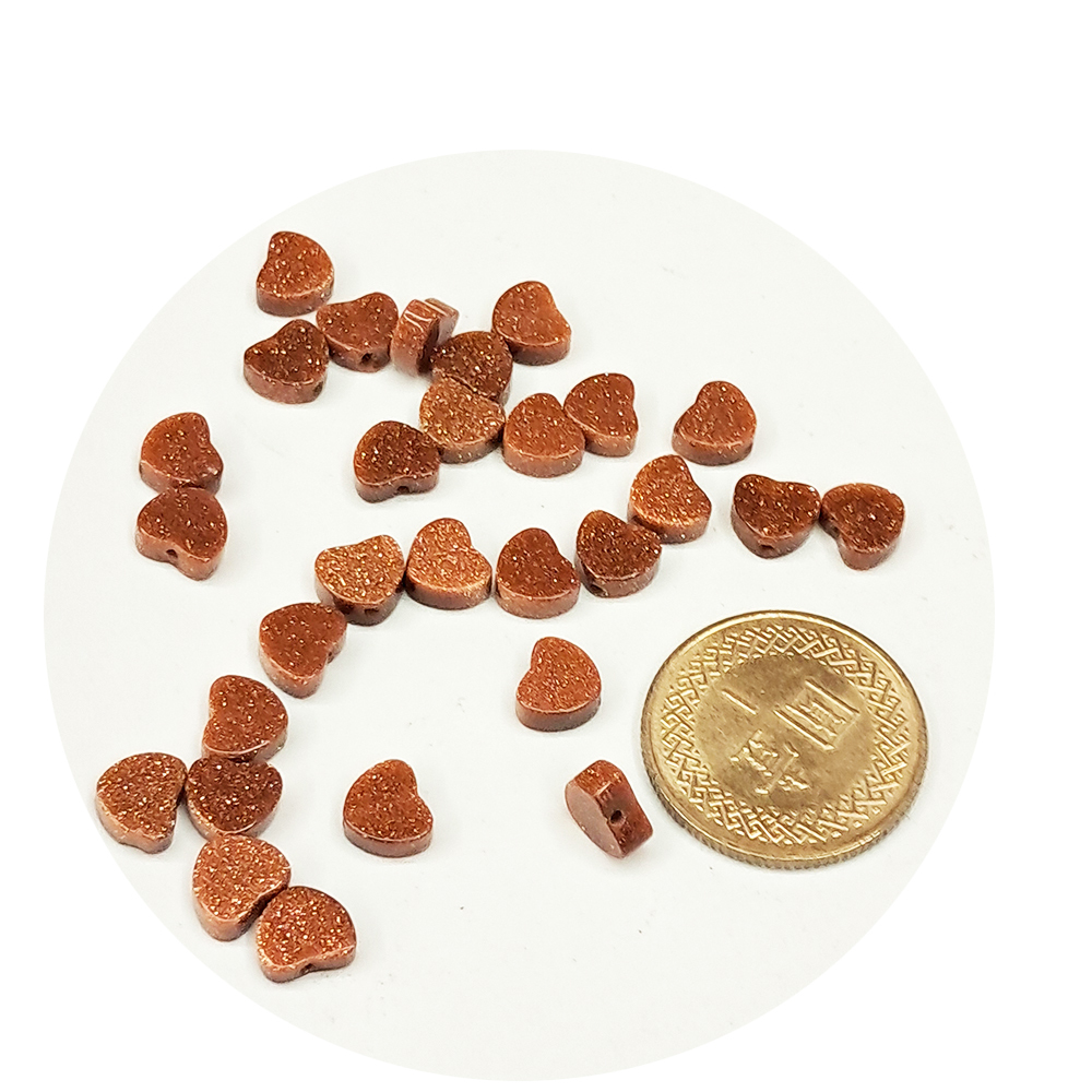 金砂 愛心珠 0.7*0.3公分 4個【十方】144108