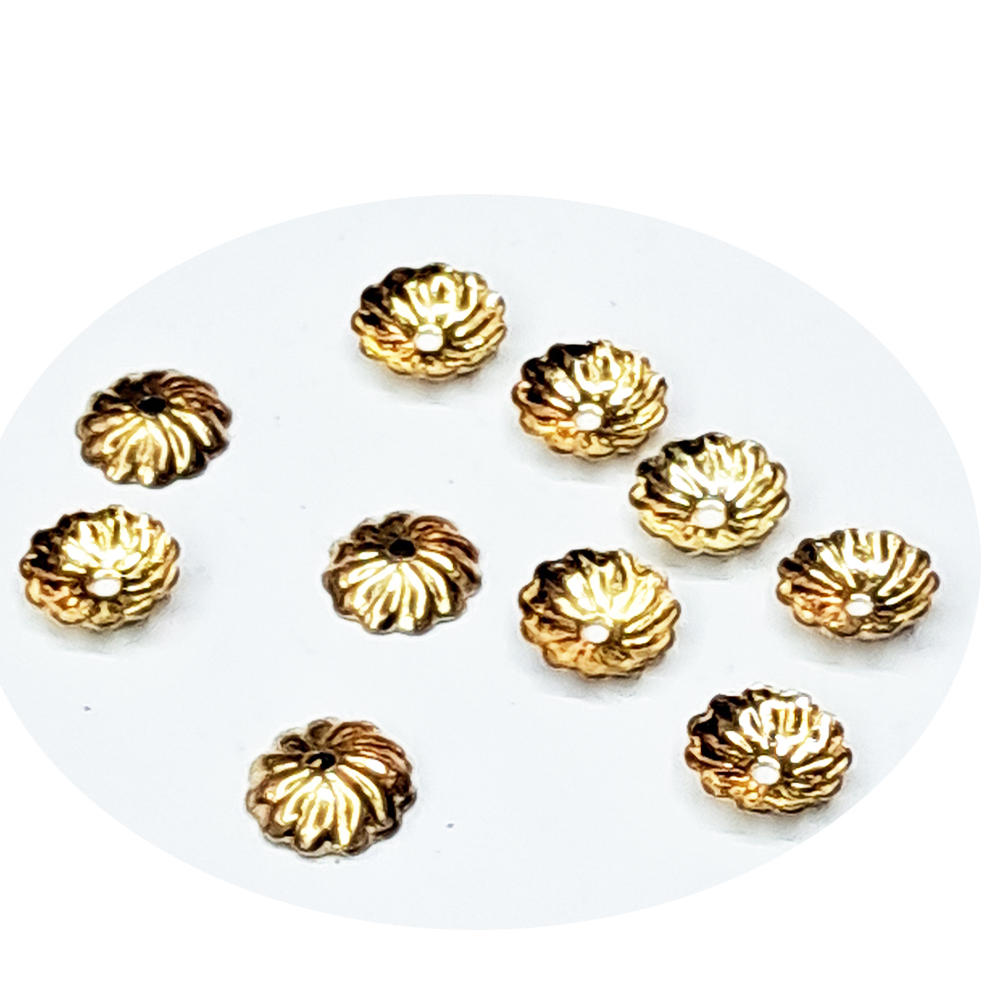金色花托約0.8 公分 配件10對【十方】144149