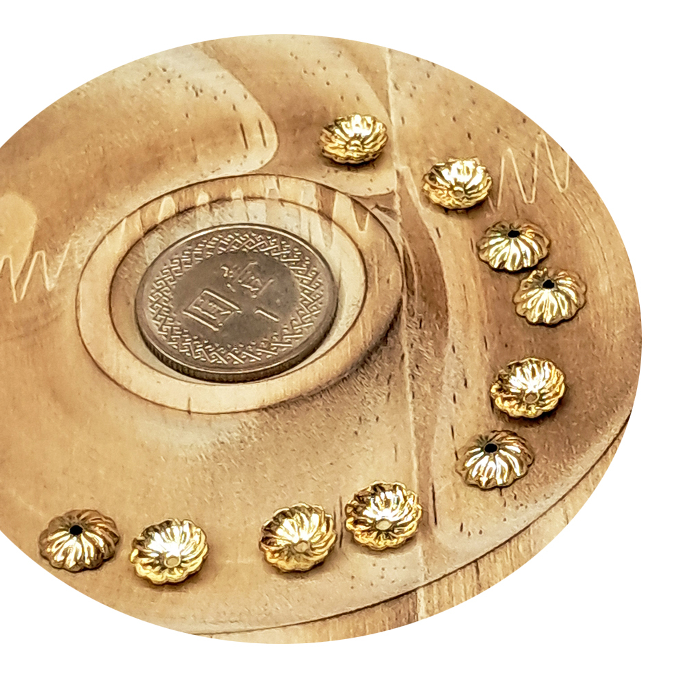 金色花托約0.8 公分 配件10對【十方】144149