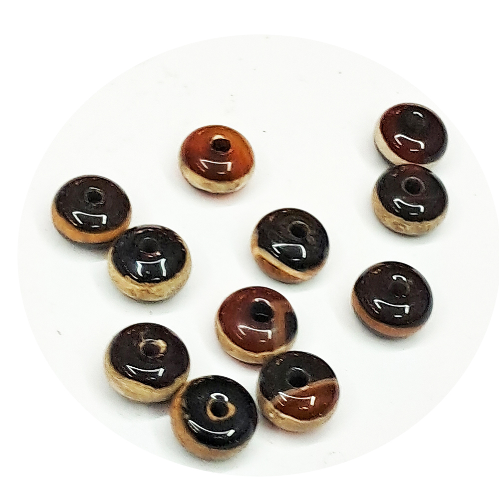 盤珠 線珠 1*0.6公分 2個【十方】144234