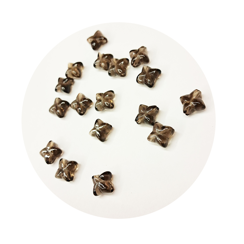 十字杵 茶晶 1.1*0.5公分2個【十方】144243