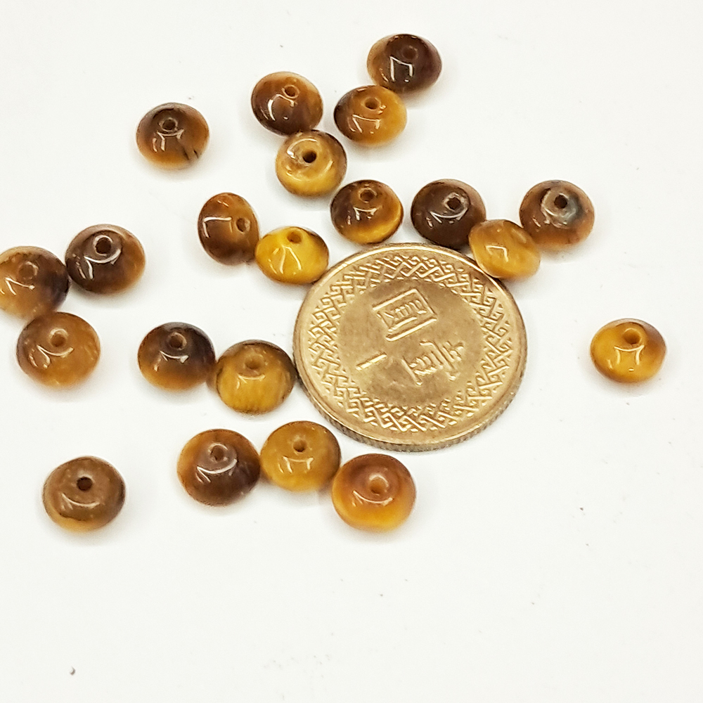 碟形 虎眼石 0.6*0.4公分 4個【十方】144249