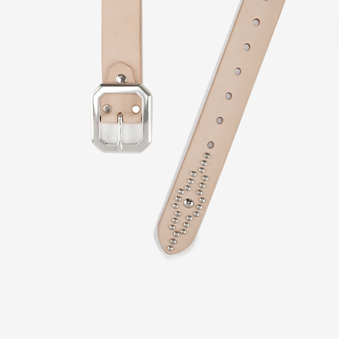 LUSIVE｜美麗的混沌鉚釘皮帶 Beautiful of Chaos Belt (杏色)