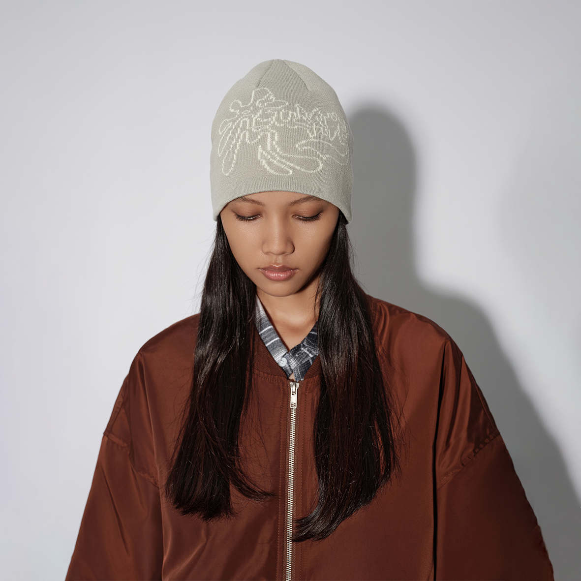 LUSIVE｜塗鴉 LOGO 毛帽 Graffiti Logo Beanie (灰色)