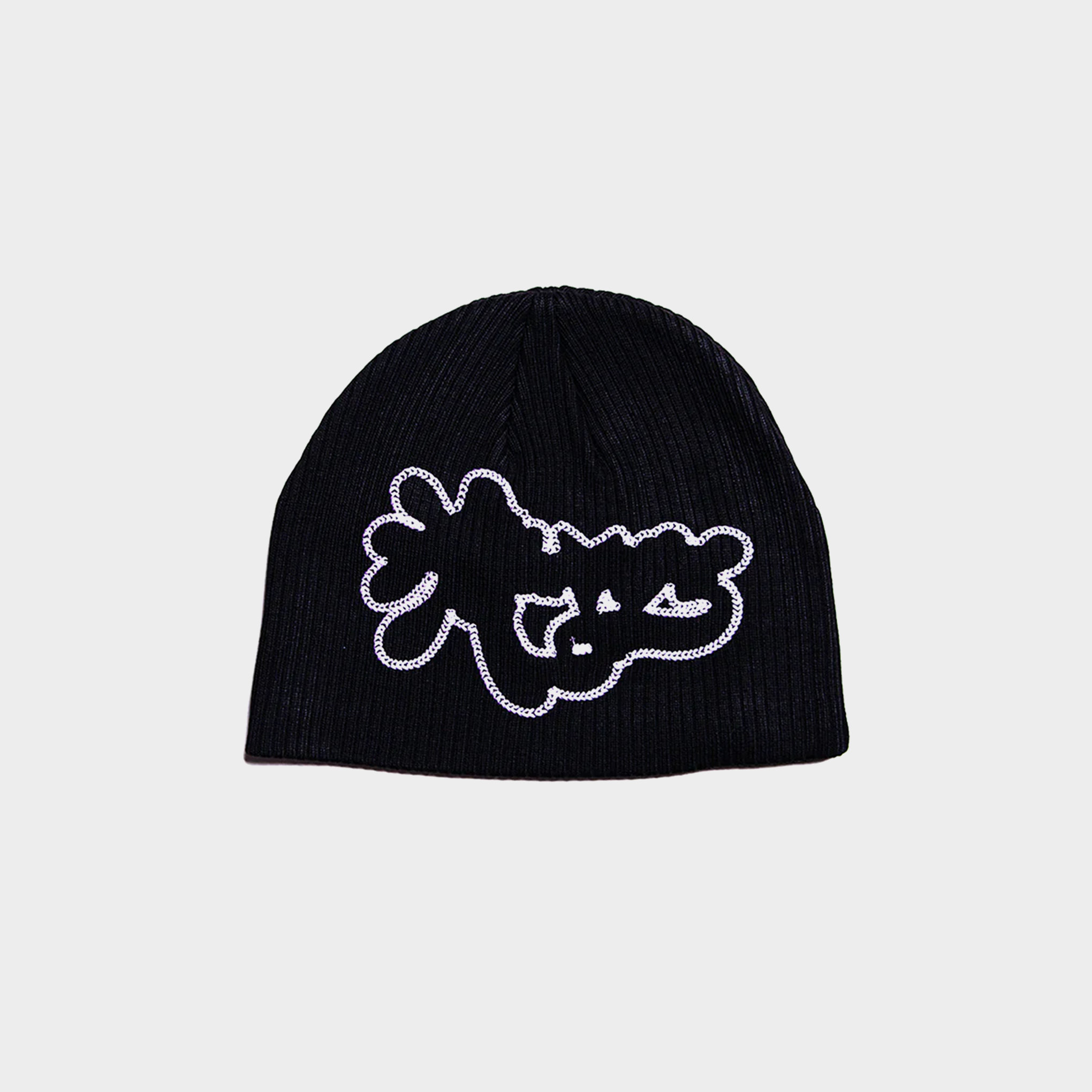 LUSIVE｜刺繡毛帽 Framed Embroidered Beanie (黑色)