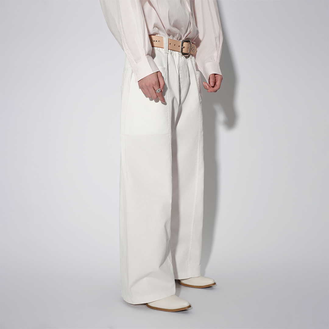 LUSIVE｜抽繩打摺褲 Vibe Chino Pants (白色)