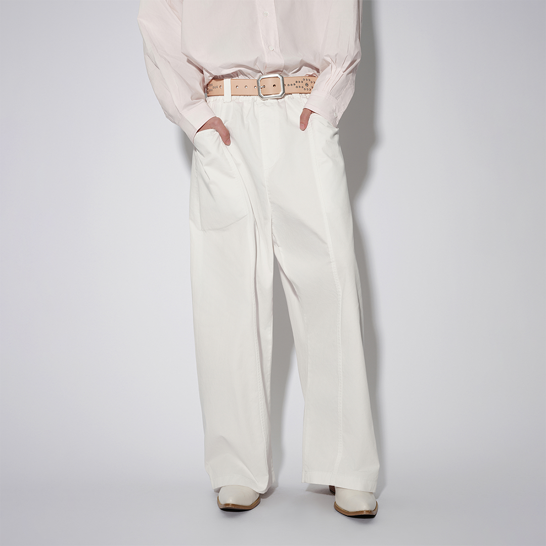 LUSIVE｜抽繩打摺褲 Vibe Chino Pants (白色)