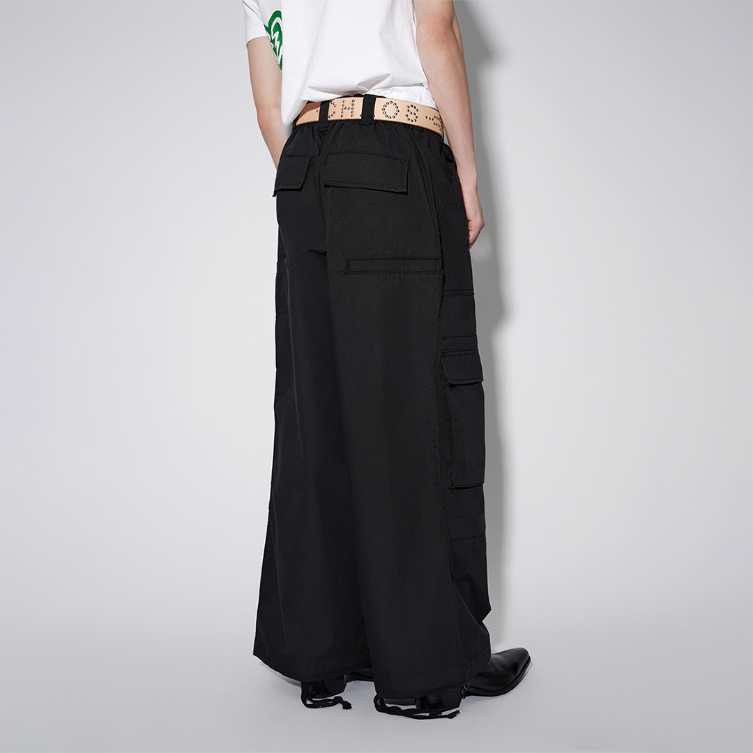 LUSIVE｜剪接工裝褲 Cargo Pants (黑色)