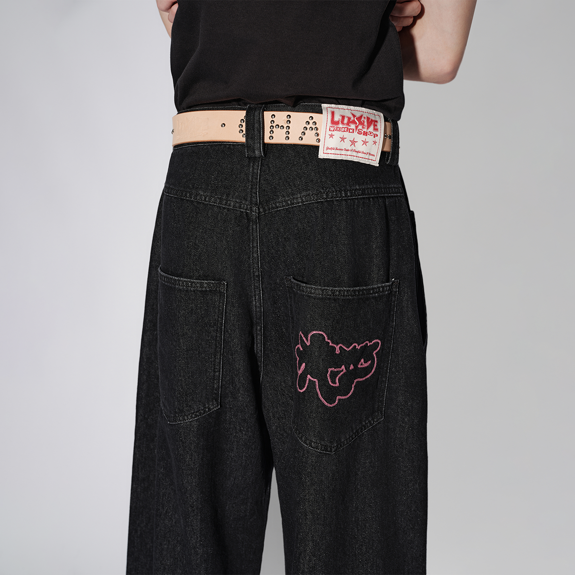 LUSIVE｜寬大牛仔褲 Baggy Jeans (黑色)