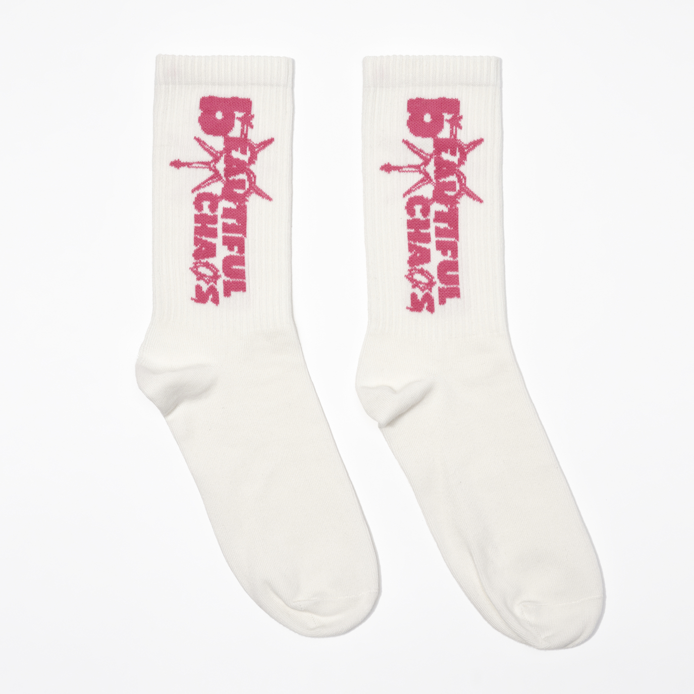 LUSIVE｜美麗混沌中長襪 Beautiful Chaos Socks (白色)