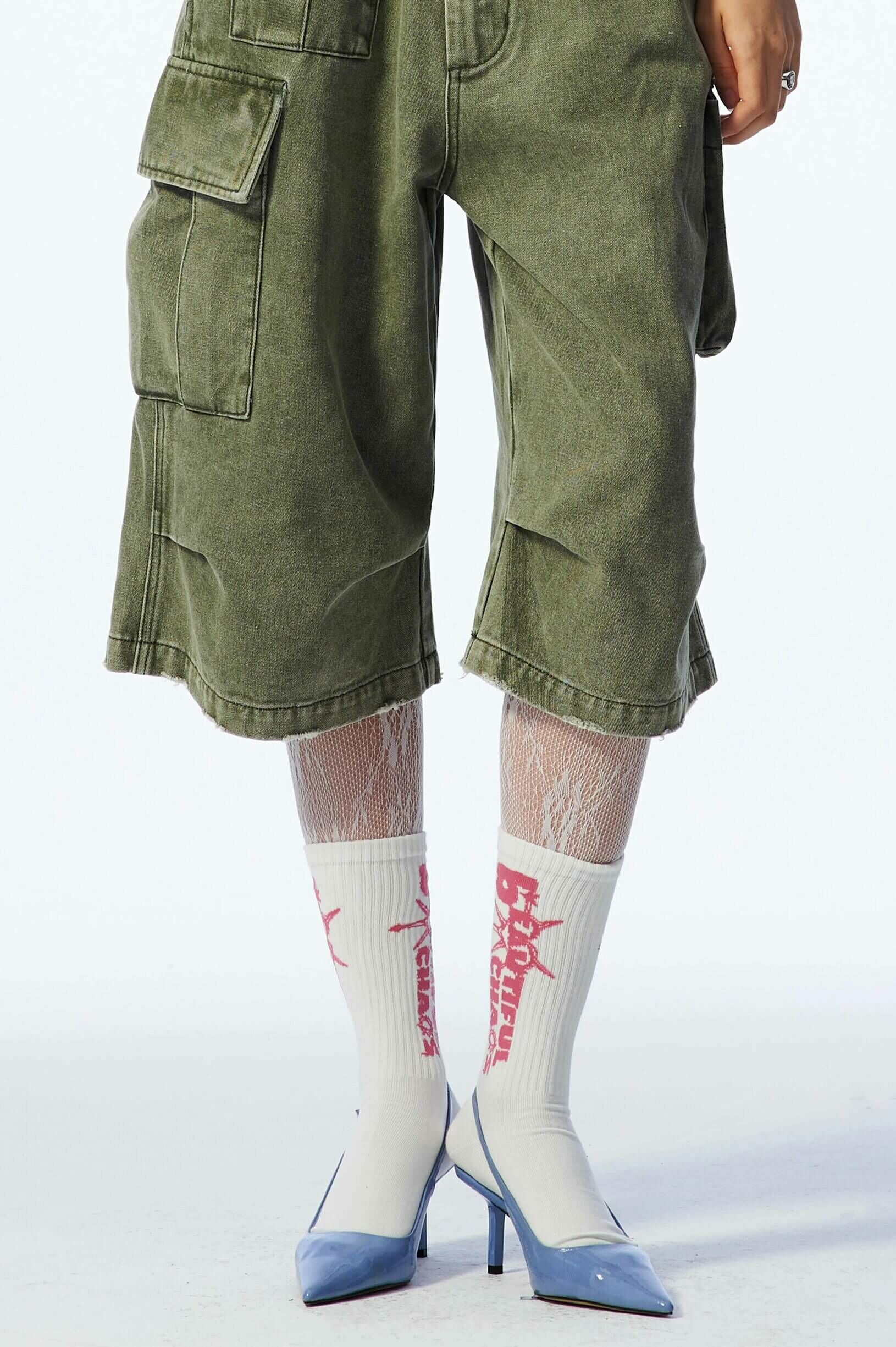 LUSIVE｜美麗混沌中長襪 Beautiful Chaos Socks (白色)