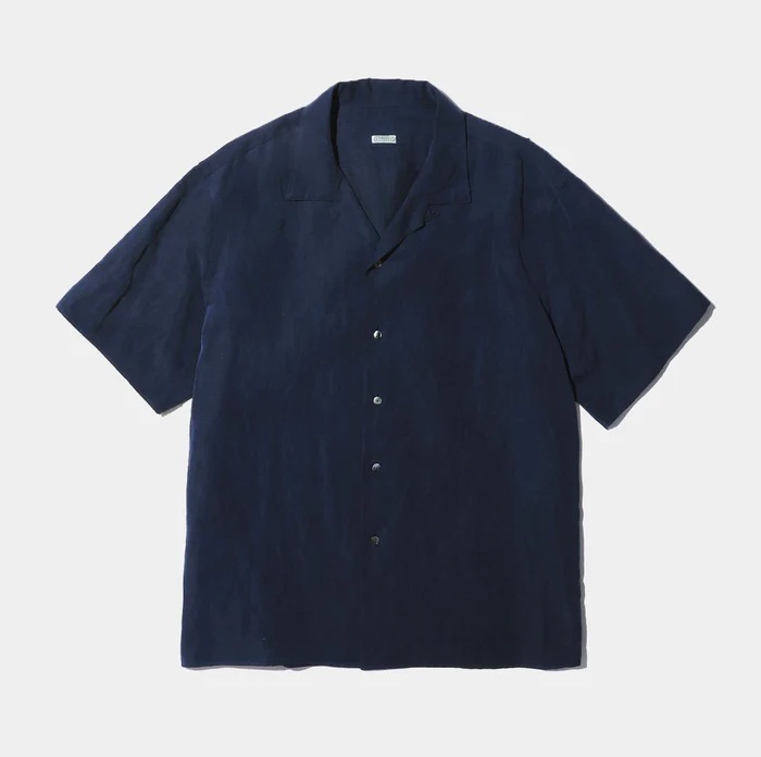 10/18 RE-STOCK: A.PRESSE 2025 SILK COTTON OPEN COLLAR SHIRT S/S (25SAP-02-04H) - PRE ORDER ITEM (預訂中)