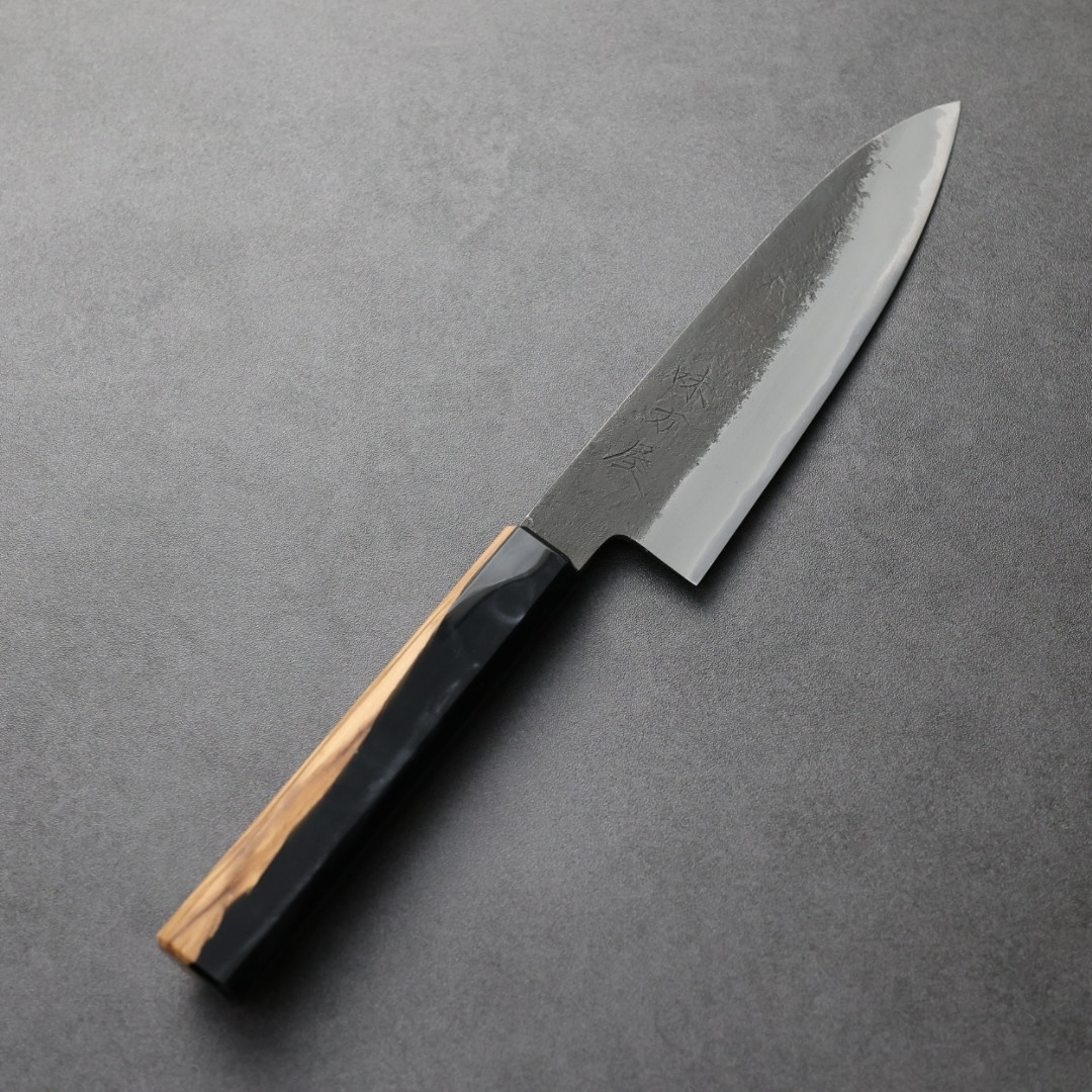 日野浦刃物 味方屋 蔬果刀 150mm 白紙鋼 黑打梨地