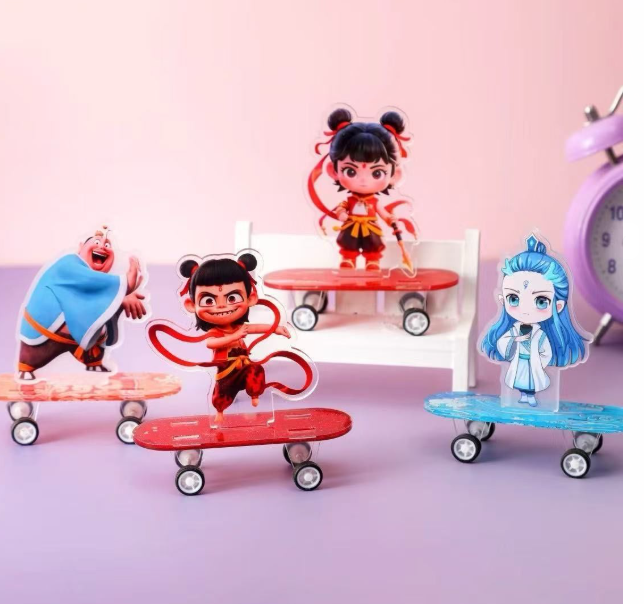 哪吒手工diy亚克力滑板盲盒 随机