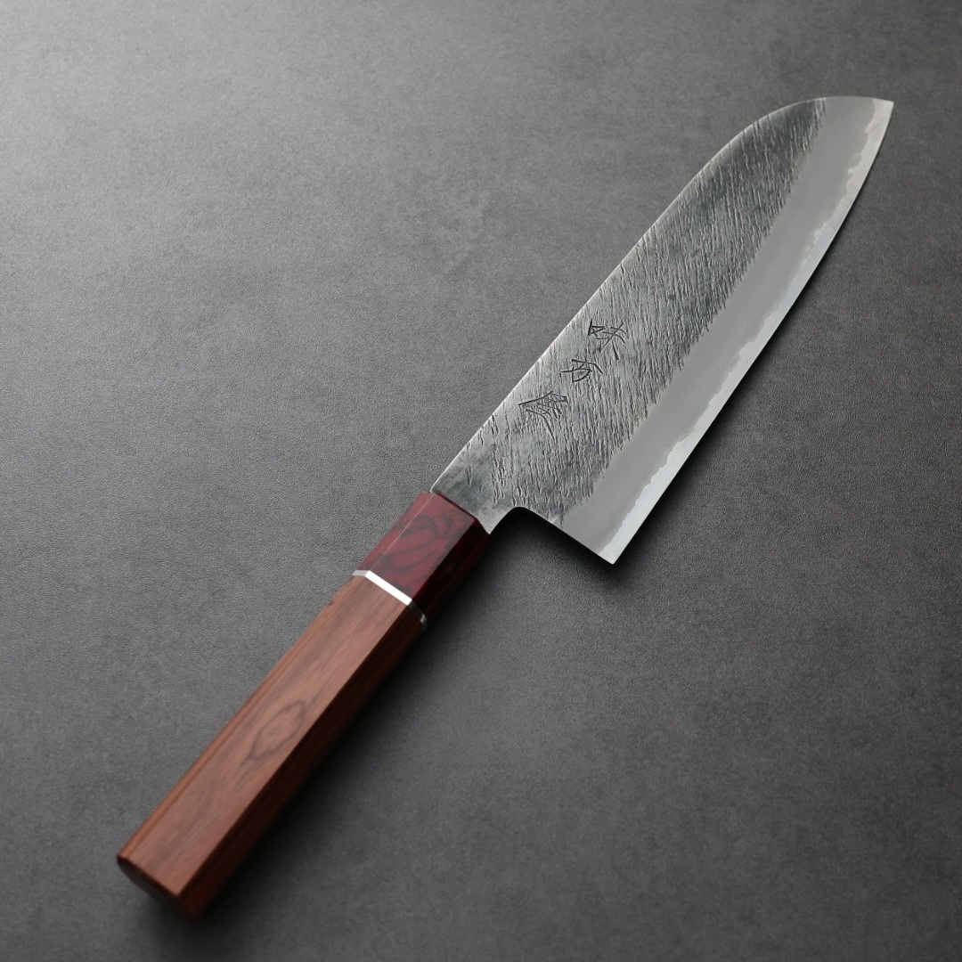 日野浦刃物 味方屋 三德 180mm 白紙鋼 松葉鎚目