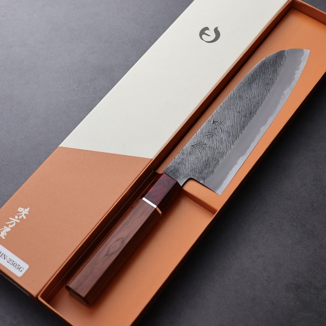 日野浦刃物 味方屋 三德 180mm 白紙鋼 松葉鎚目