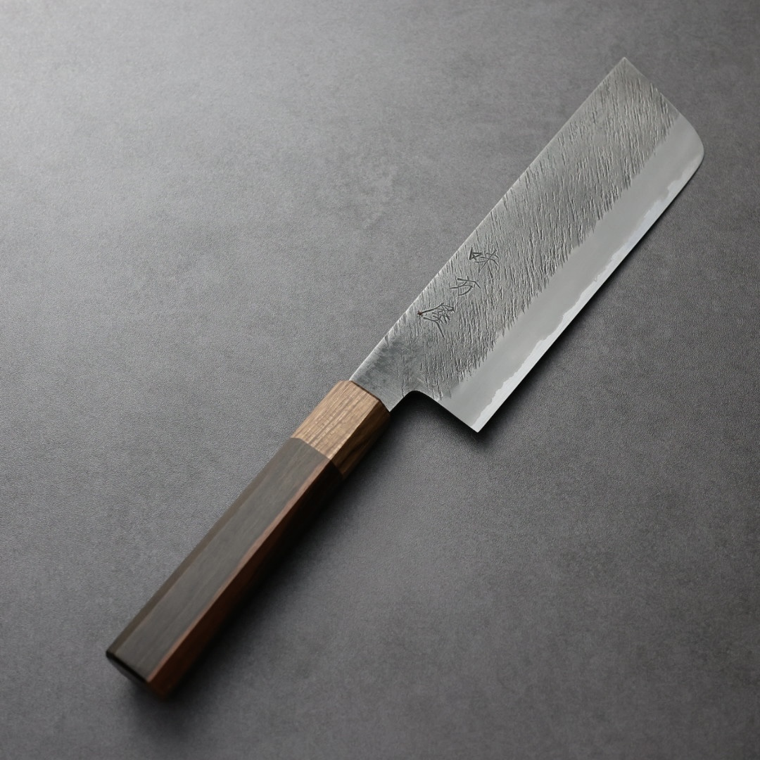 日野浦刃物 味方屋 菜切 180mm 白紙鋼 松葉鎚目