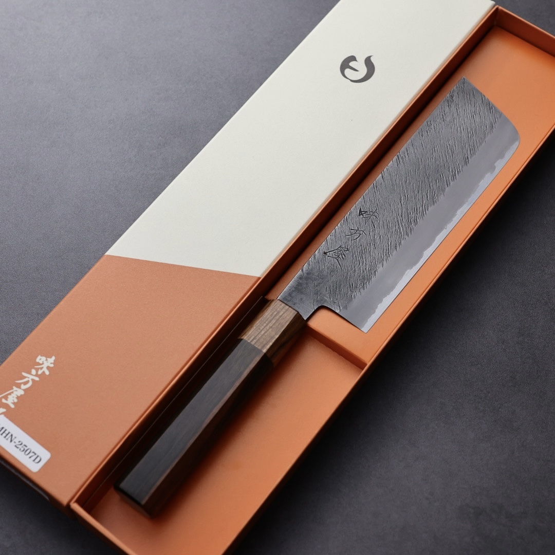 日野浦刃物 味方屋 菜切 180mm 白紙鋼 松葉鎚目