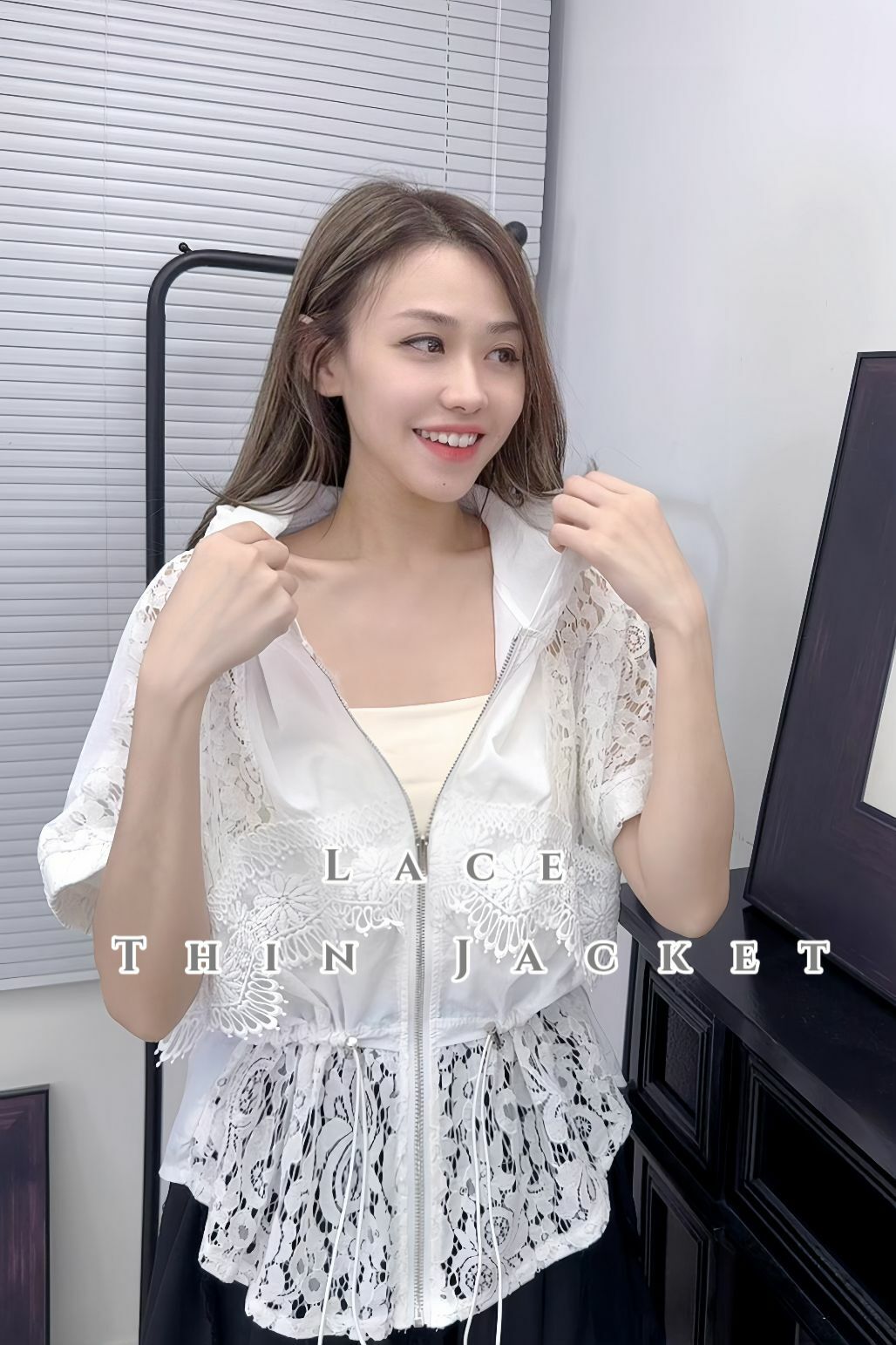 JK#7046🤍Lace Thin Jacket