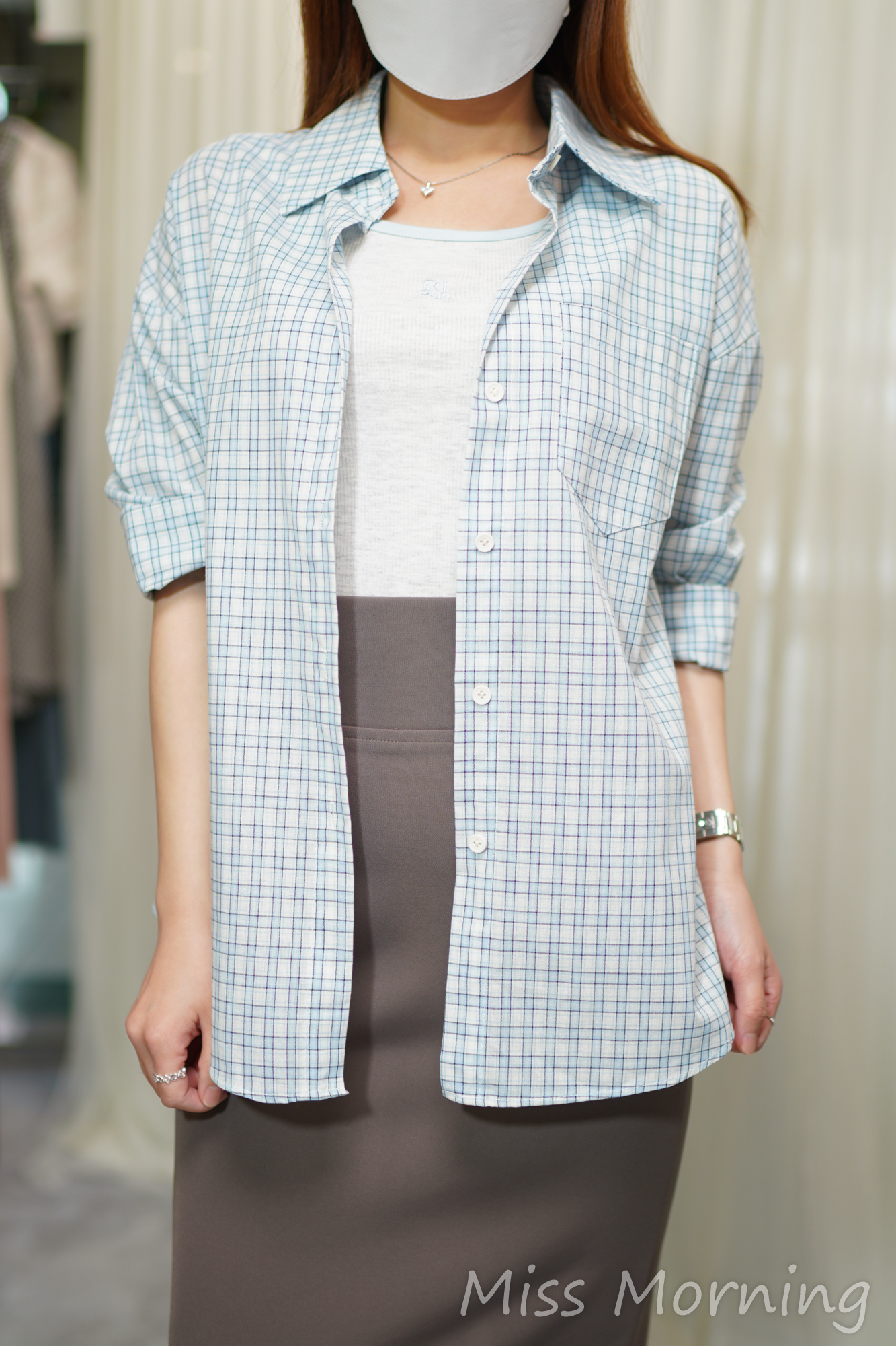 格仔外套一套兩件(14524)