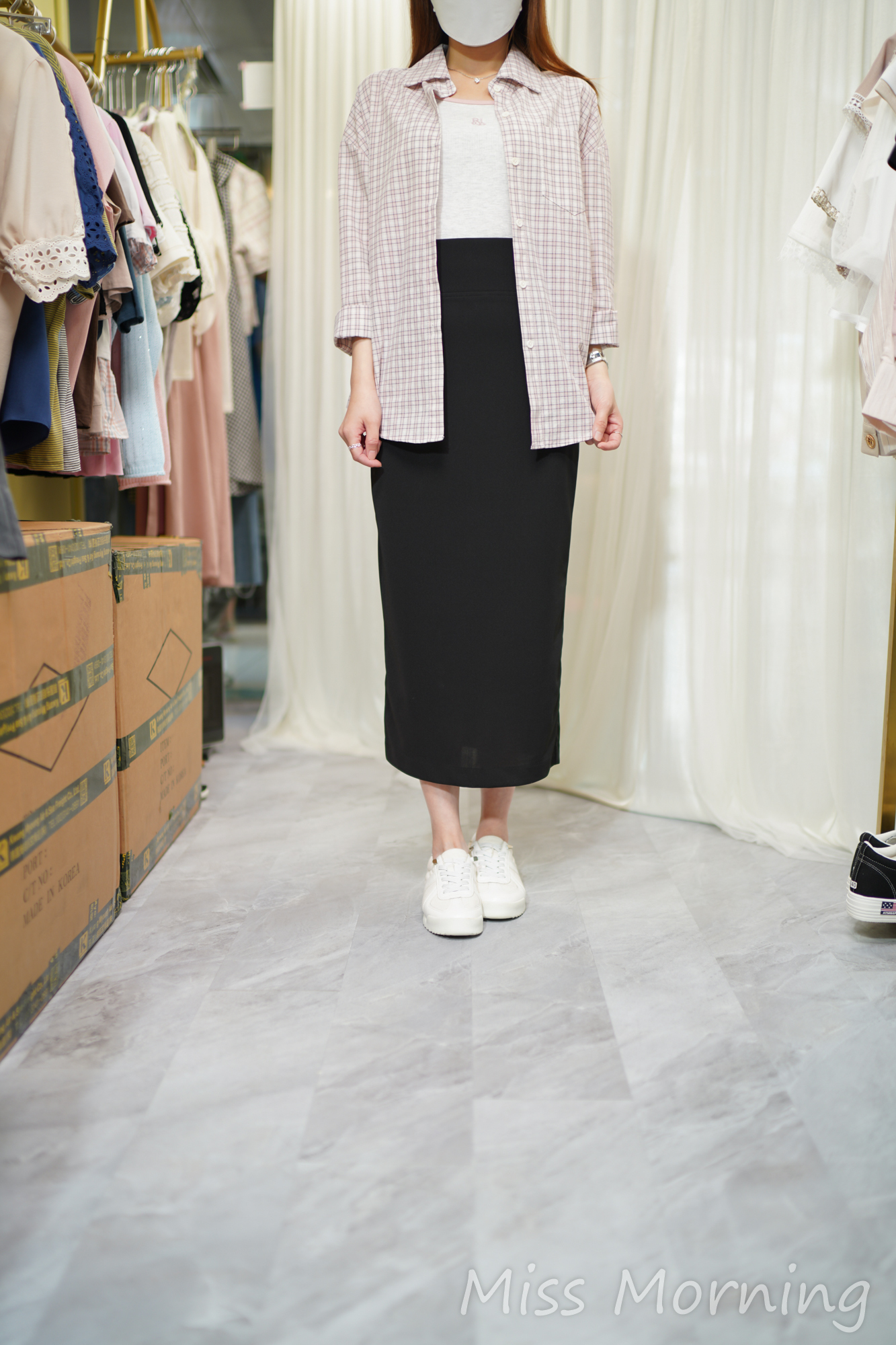 格仔外套一套兩件(14524)