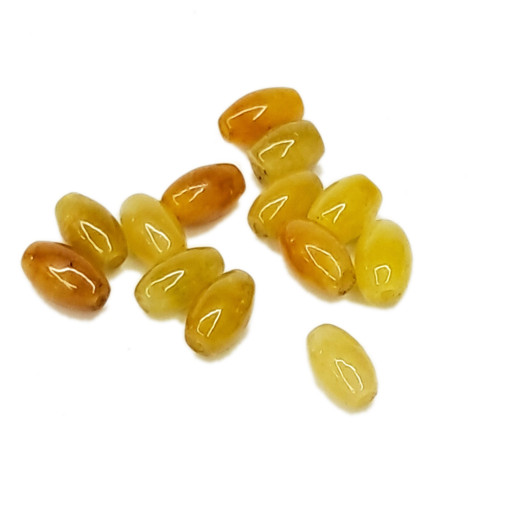 黃玉 米粒珠 3個【十方】115487