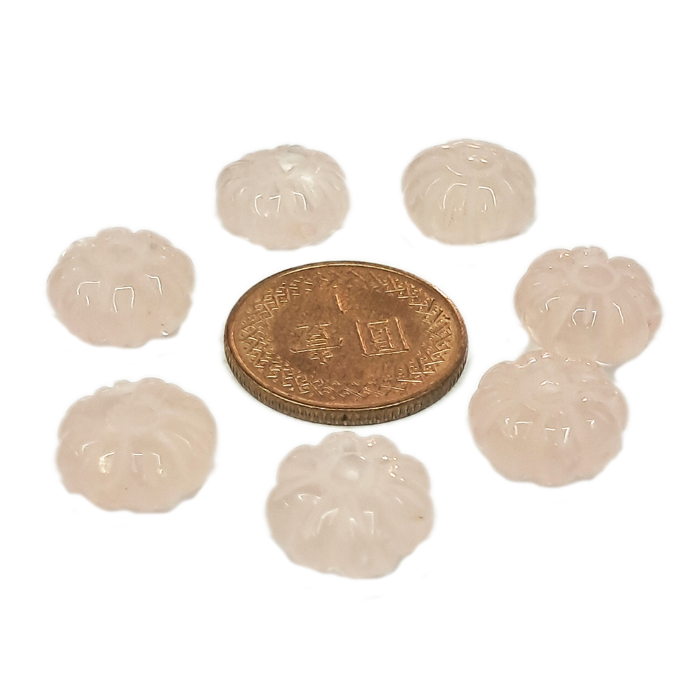 桃花 粉晶珠1.2*0.6 公分 1個【十方】122632