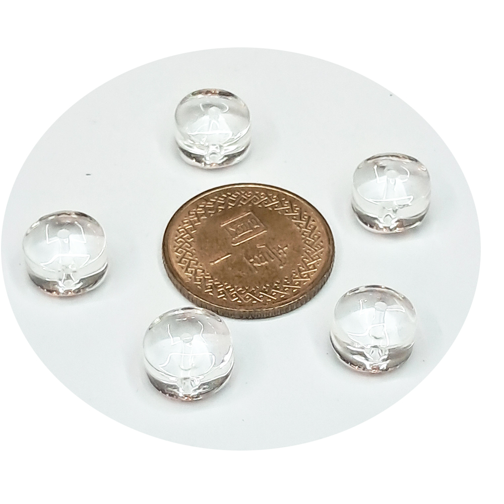 水晶 車輪珠0.9*0.6公分 2個【十方】122636