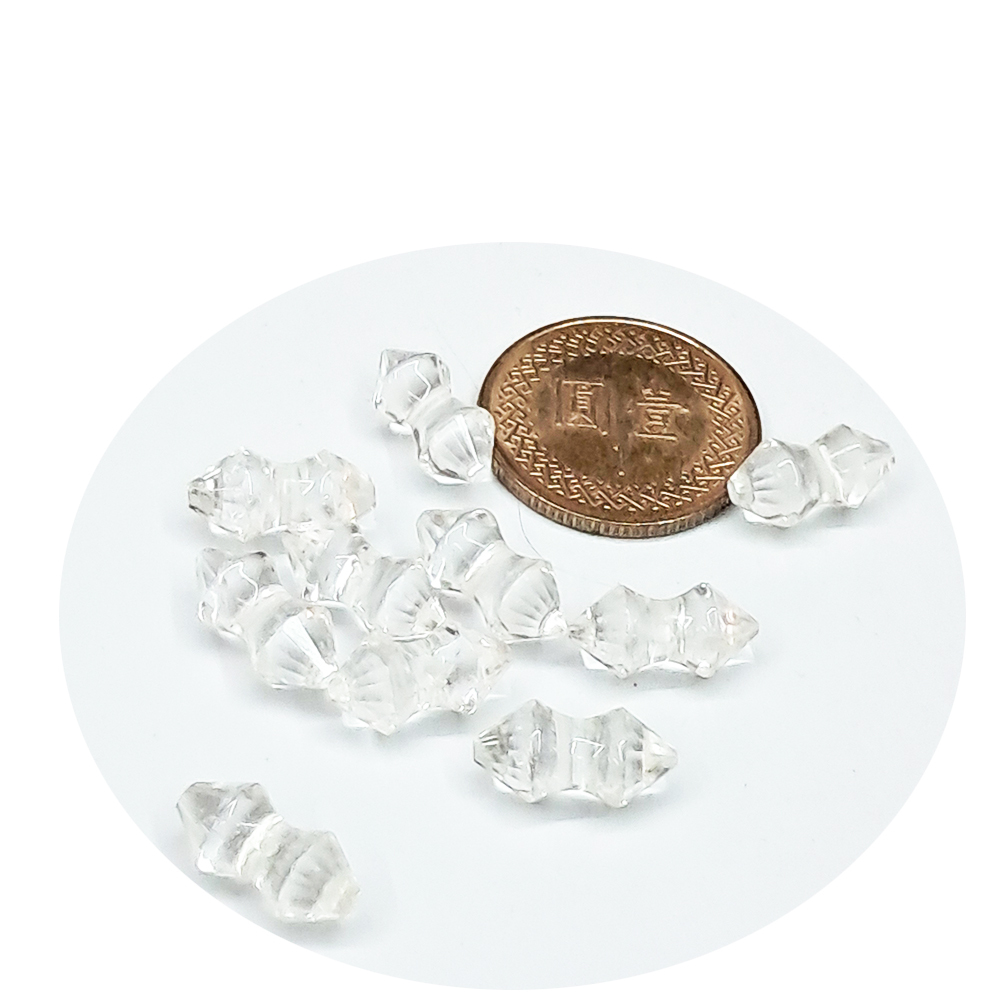 金剛杵 水晶鑽珠 0.6*1.2 公分 2個【十方】122645