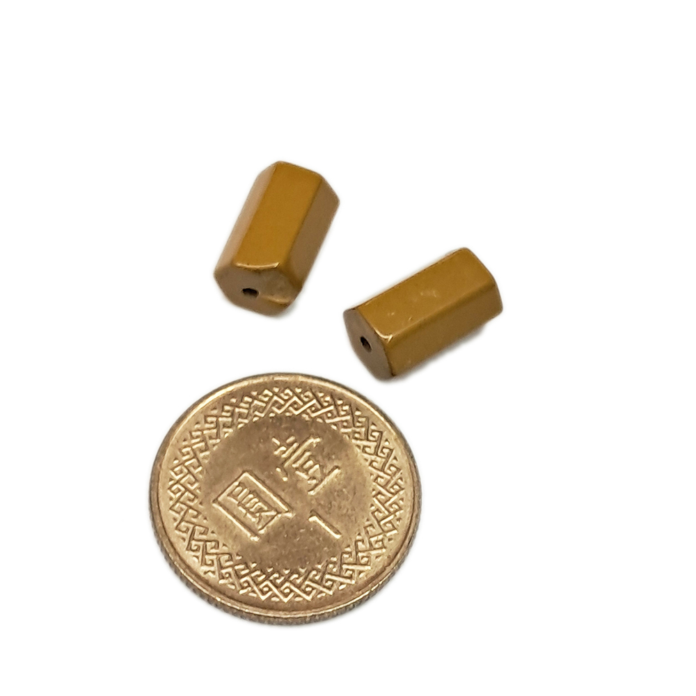 木化石六角珠0.6*1.1公分 2個【十方】141629