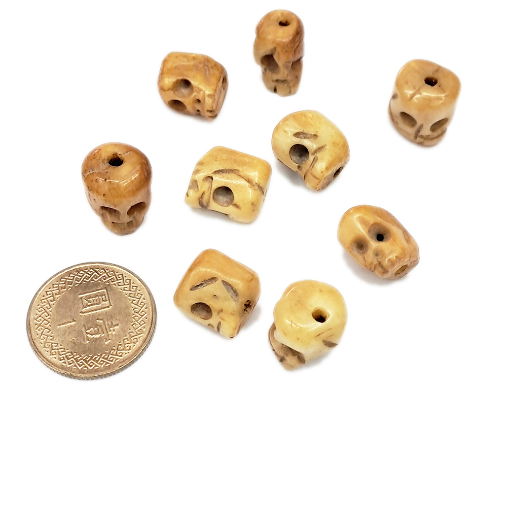 白骨觀獸骨珠1.2*0.8*1.1公分 2個【十方】141630