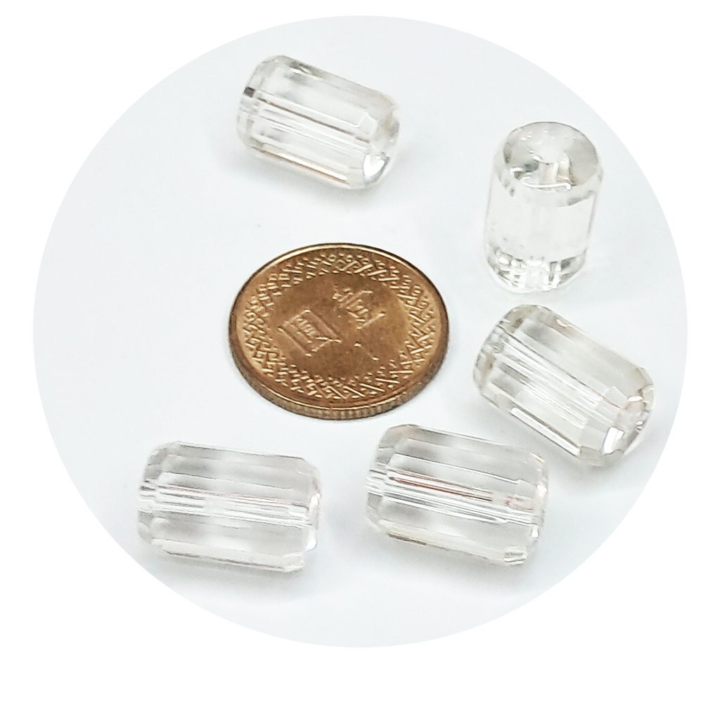 水晶 圓柱鑽面珠1.2公分 1個【十方】141700