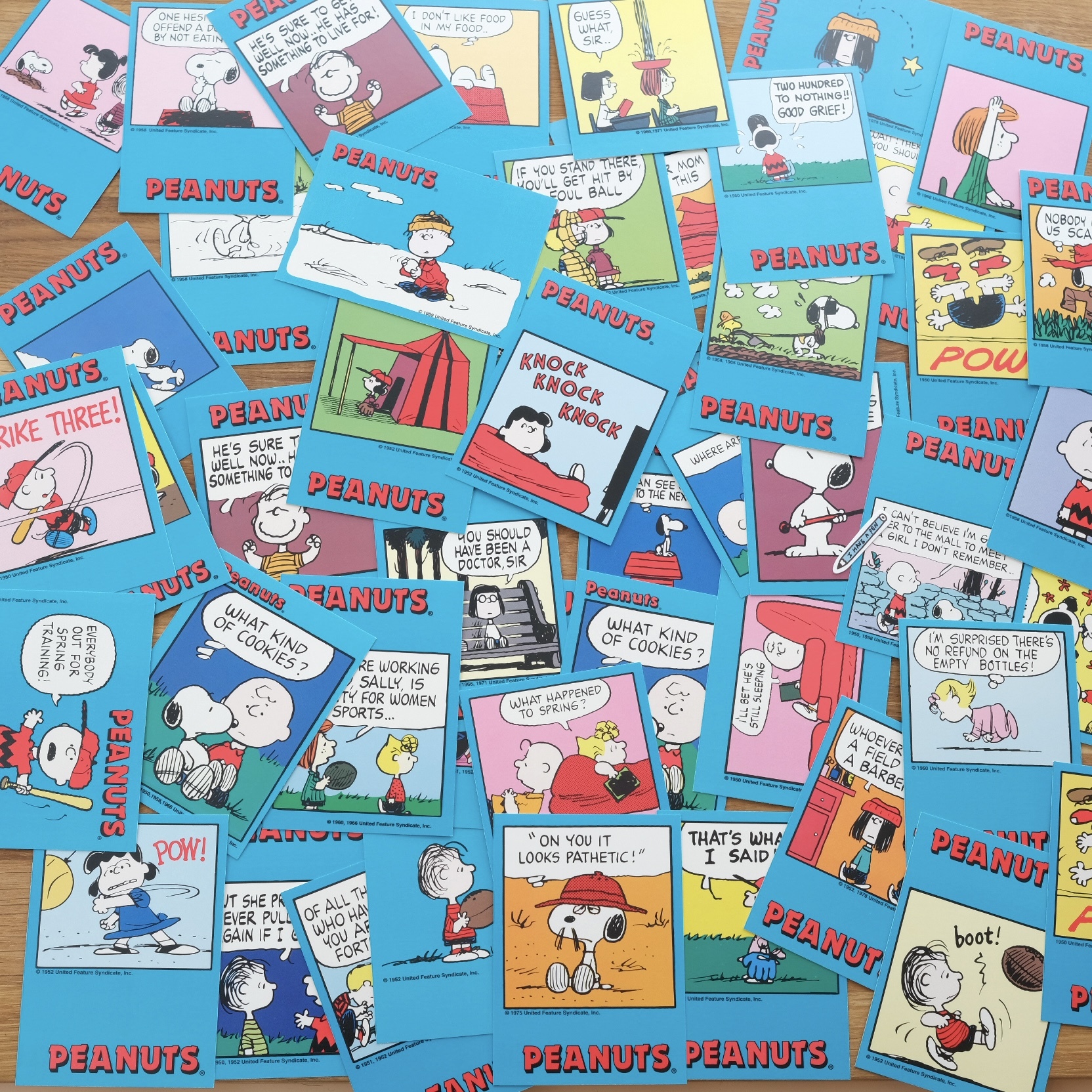 史努比 1992年 經典漫畫卡 (1950~1990 年代報紙經典漫畫｜夏普 復古小物