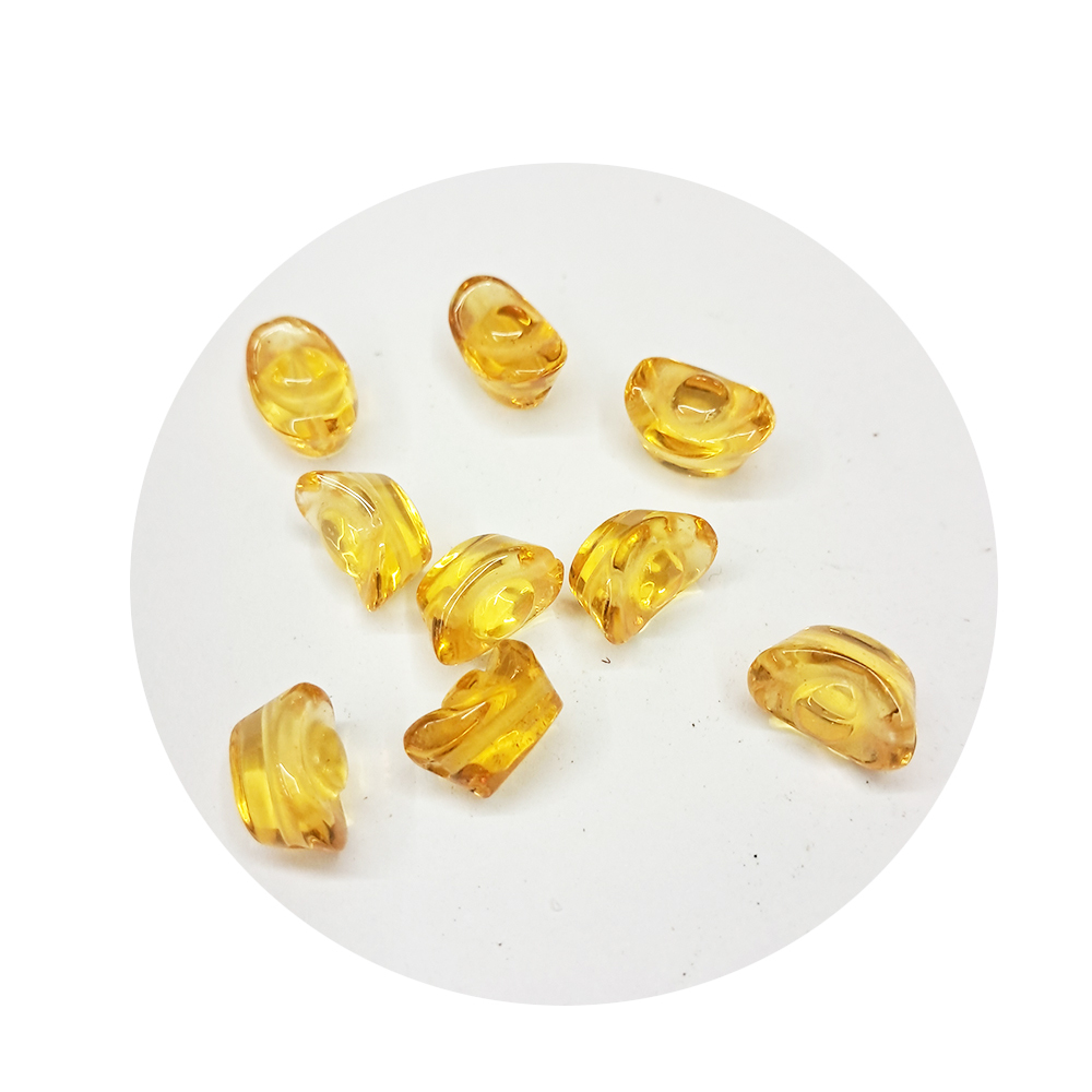 元寶黃晶珠 0.6*0.9公分 配件 2個【十方】144089