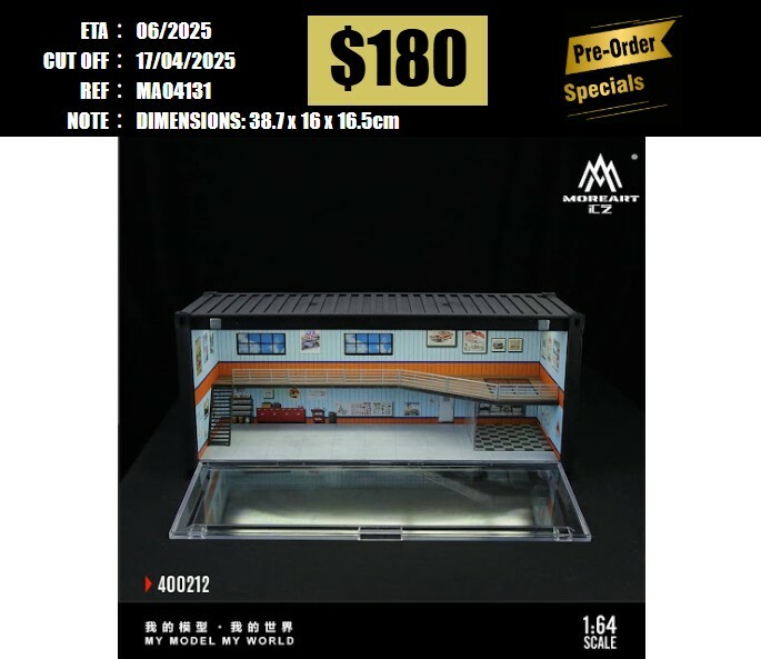 PO-$180 * MOREART * 1:64 DIORAMA - CONTAINER REPAIR SHOP SCENARIO E(MO400212) [OD13/04]